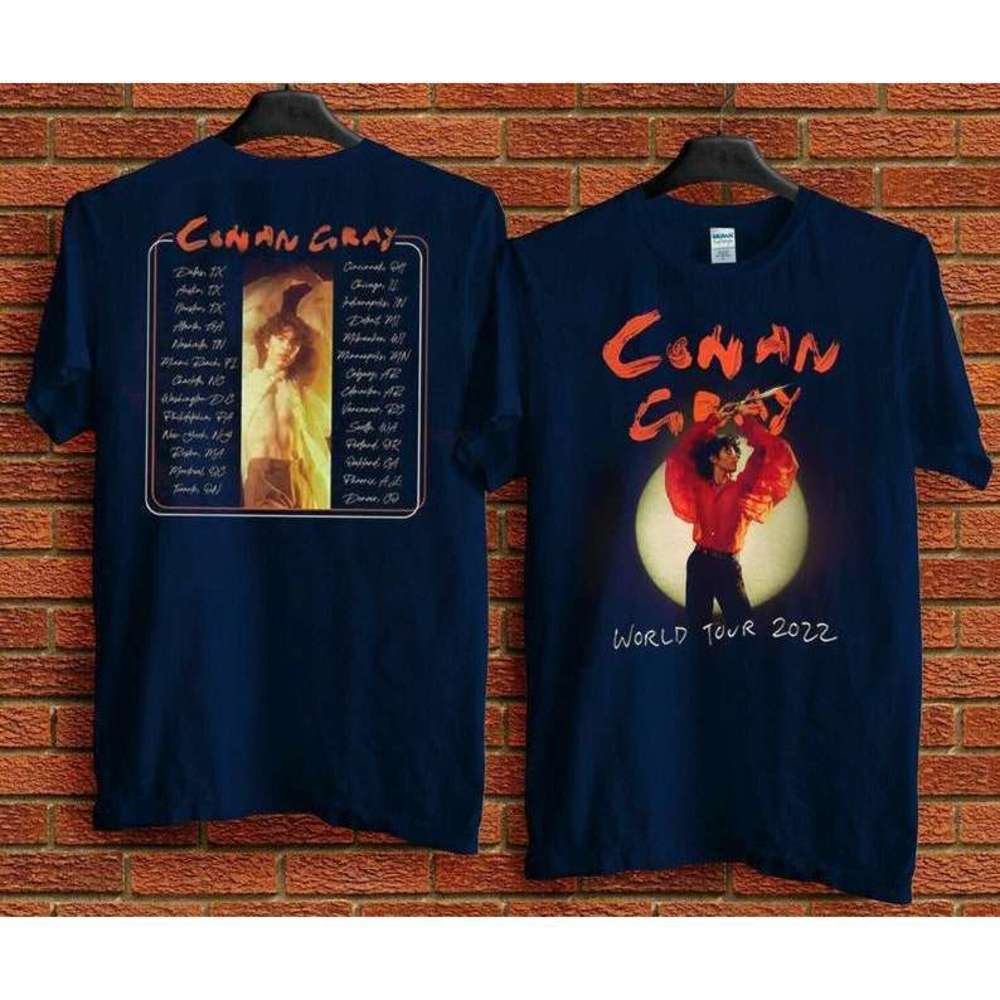 Conan Gray World Tour 2022 2 Sided Retro Music Fan Tee T-Shirt
